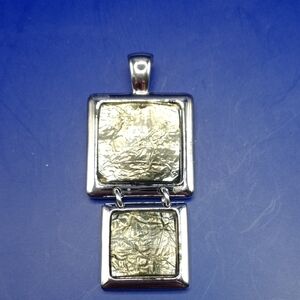 Lia Sophia Silver Necklace with Textured Pendant